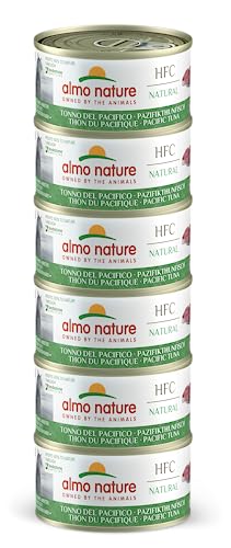 Almo Nature HFC Natural Megapack, Nassnahrung für Katzen - Pazifikthunfisch (6 Dosen x 70g) von almo nature