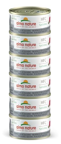 Almo Nature HFC Natural Megapack, Nassnahrung für Katzen - Thunfisch mit Jungsardellen (6 Dosen x 70g) von almo nature