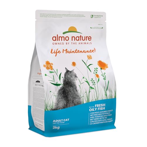 Almo Nature Holistic Maintenance Trockenfutter für Katzen mit frischem Fettfisch 2Kg von almo nature