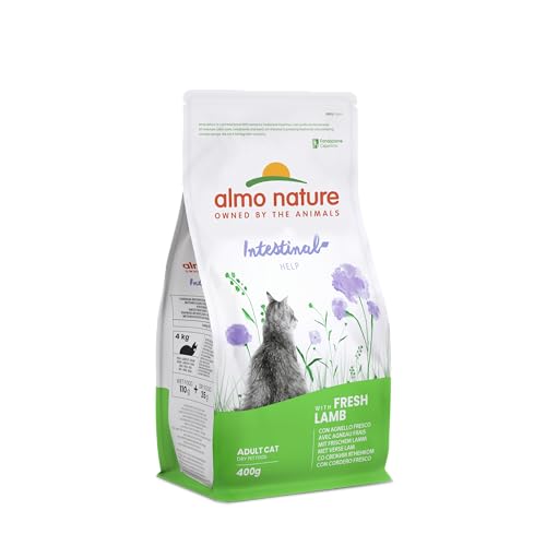 Almo Nature Holistic Functional Digestive Help Trockenfutter für ausgewachsene Katzen mit Lamm, 400 g von almo nature