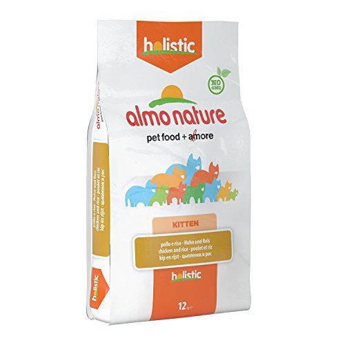 almo nature Holistic Kitten mit Huhn und Reis- Trockenfutter für Katzenjunge, Aller Rassen 12kg von almo nature