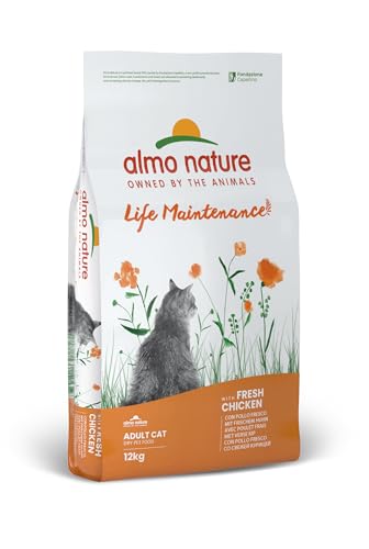 Almo Nature Holistic Adult Cat Maintenance mit Frischem Huhn und Reis - Trockenfutter für Katzen Aller Rassen 12Kg von almo nature