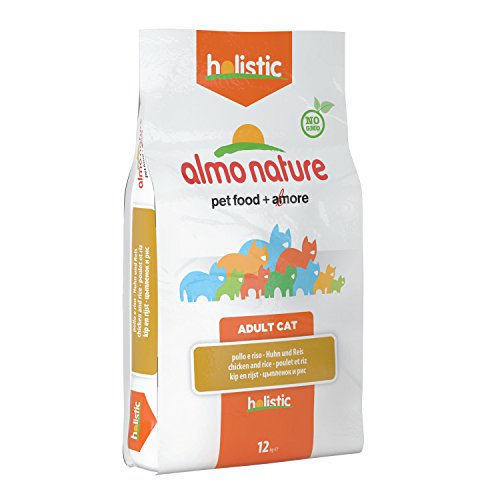 Almo Nature Holistic Adult Cat Maintenance mit Frischem Huhn und Reis - Trockenfutter für Katzen Aller Rassen 12Kg von almo nature