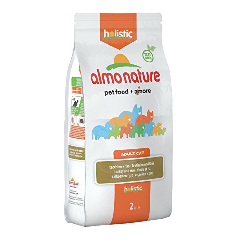 Almo Nature Holistic Adult Cat Maintenance mit Frischem Truthahn und Reis Trockenfutter für Katzen aller Rassen 2Kg von almo nature