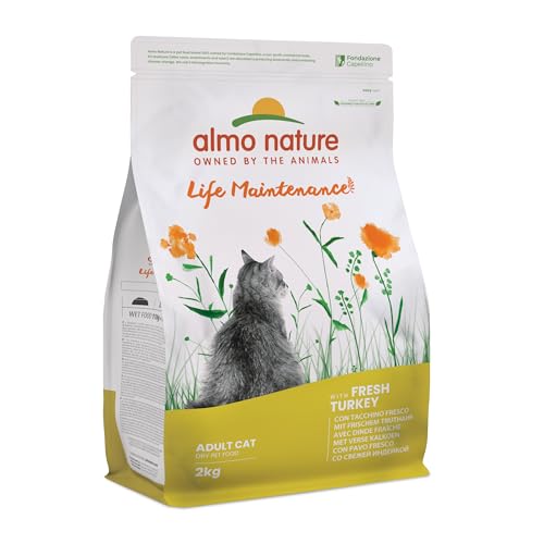 Almo Nature Holistic Maintenance Trockenfutter für Katzen mit frischem Truthahn 2Kg von almo nature