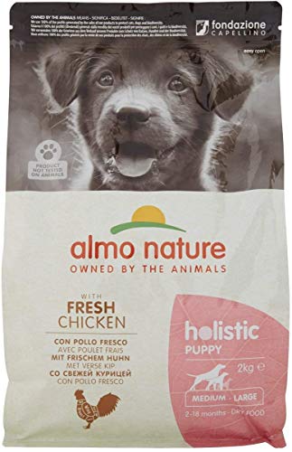 almo nature Holistic Puppy Medium mit Frischem Huhn Komplett-Trockenfutter Für Welpen & Junghunde -mittelgrosser Rassen - 2kg von almo nature