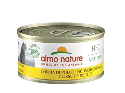 almo nature HFC Natural Katzenfutter nass -Hühnerschenkel 24er Pack (24 x 70g) von almo nature