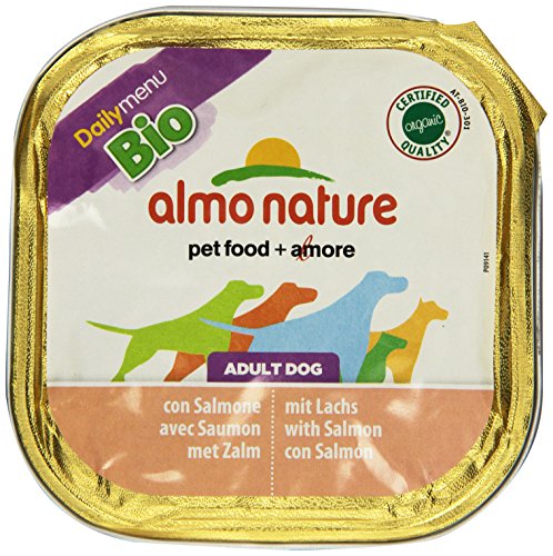 almo nature Bio Organic Maintenance Komplett Nassfutter für Hunde mit Lachs, 9er Pack (9 x 300 g) von almo nature