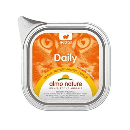 almo nature Daily Katzenfutter mit Huhn, Alleinfutter für Katzen, Nassfutter 32er Pack (32 x100g) von almo nature