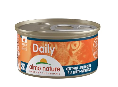 almo nature Daily - Komplettnahrung für Erwachsene Katzen - Mousse mit Trüte. 24 Dosen à 85 g. von almo nature