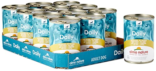 almo nature Daily Nassfutter für Hunde mit Truthahn- 24er Pack (24 x 400 g) von almo nature