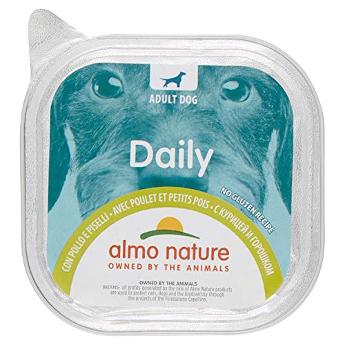 almo nature Daily mit Huhn & Erbsen - glutenfreies Rezept - Nassfutter für Erwachsene Hunde - Packung mit 9 x 300 g von almo nature