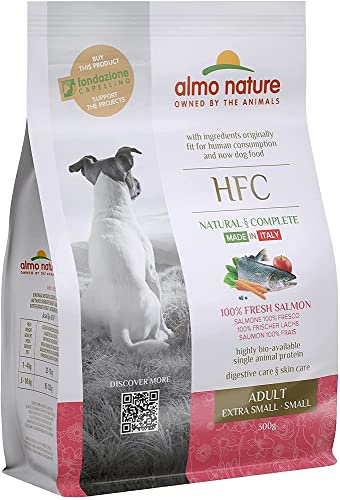 almo nature HFC Adult XS/S - Trockennahrung für Hunde mit frischem Lachs ursprünglich Lebensmittelqualität und Werden jetzt für Hundenahrung verwendet. von almo nature