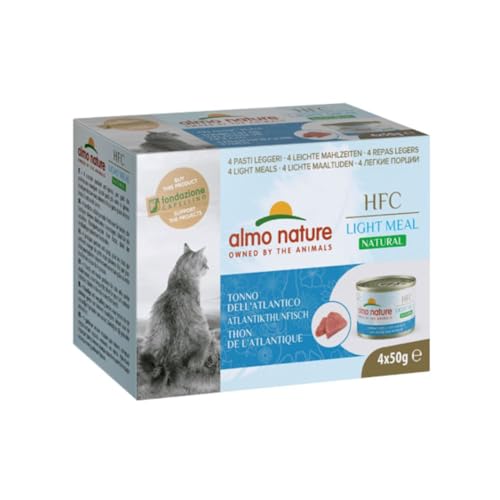 almo nature HFC Natural Light Meal - Atlantik-Thunfisch - Nassfutter für ausgewachsene Katzen - 4 Dosen à 50 g von almo nature