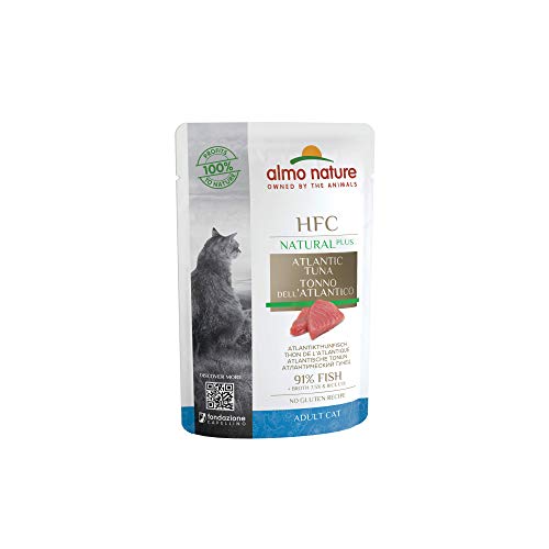 almo nature HFC Natural Plus nass für Katzen - Atlantikthunfisch 55g x 24 Stück, 1er Pack (1 x 1.7 kilograms) von almo nature