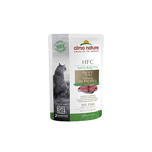 almo nature HFC Natural Plus nass für Katzen - Pazifikthunfisch 55g x 24 Stück, 1er Pack (1 x 1.7 kilograms) von almo nature