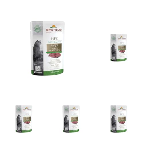 almo nature HFC Natural Plus nass für Katzen - Pazifikthunfisch 55g x 24 Stück, 5er Pack (1 x 1.7 kilograms) von almo nature