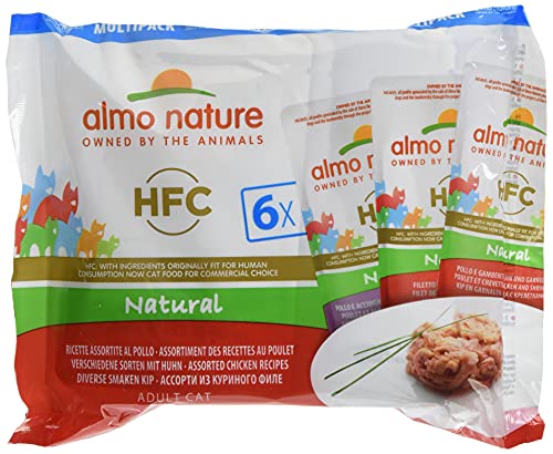 almo nature HFC Natural Multipack Katzenfutter nass - 3 Sorten mit Huhn 6er Pack (6 x 55g) von almo nature