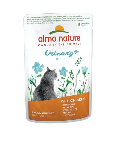 Almo Nature Holistic Urinary Help Katzenfutter, Nassfutter für ausgewachsene Katzen mit Huhn. 30er Pack (30 x 70g) von almo nature