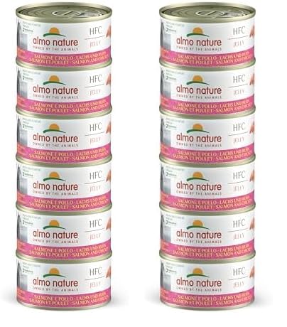 almo nature Megapack Katzenfutter nass - Lachs und Huhn - 12er Pack (6x70g) von almo nature