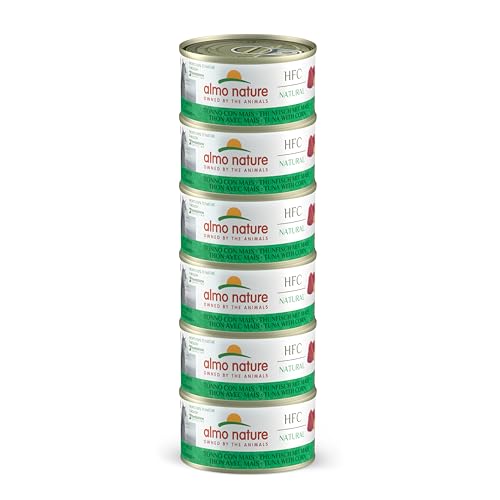 almo nature Megapack Katzenfutter nass - Thunfisch Mit Mais 6er Pack (6x70g) von almo nature