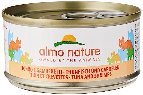 almo nature Megapack Katzenfutter nass - Thunfisch und Garnelen-6er Pack (6x70g) von almo nature