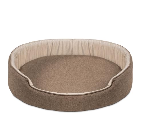 alpha mat®️ Revelation A Hundebett - Hundebett Rund - Hundematte - Hundebett kleine Hunde - Hundekissen - Hundekissen kleine Hunde - Bett für Hund - Dog Bed - Hundesofa - Beige - 68x60x16 cm von alpha mat