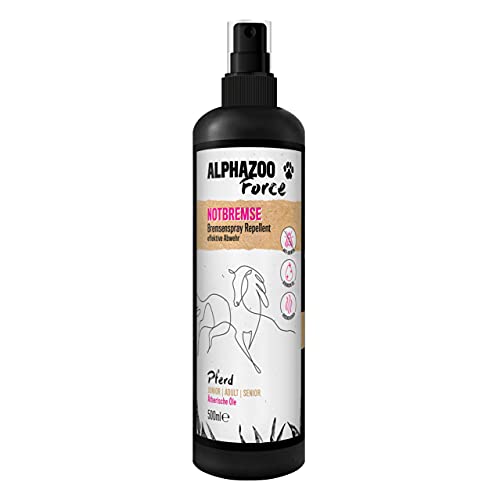 alphazoo NotBremse I Bremsen & Fliegenspray für Pferde 500ml I Bremsen-Ex Sofortschutz mit Langzeitwirkung I Insektenspray gegen Fliegen, Mücken & Bremsen von alphazoo