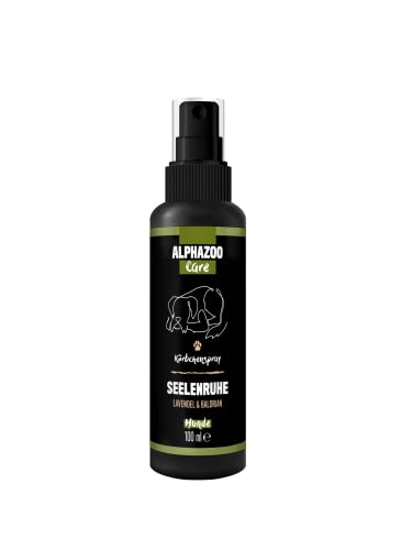 alphazoo Seelenruhe Körbchenspray 100 ml, Natürliches Entspannungs- & Anti-Stress-Mittel für Hunde, Entspannungsspray, Beruhigungsspray Hunde für Ruhe, Wohlbefinden und Anti-Stress von alphazoo