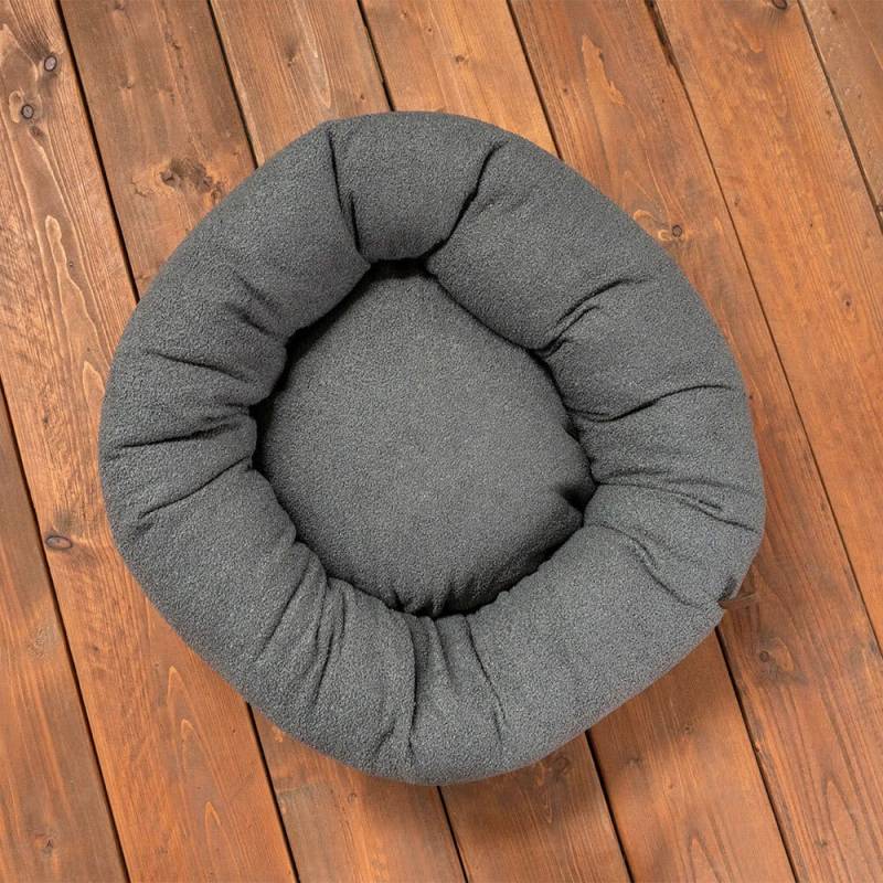 alsa-brand Hundebett Soft Bouclé dunkelgrau, Durchmesser:  ca. 50 cm von alsa-brand