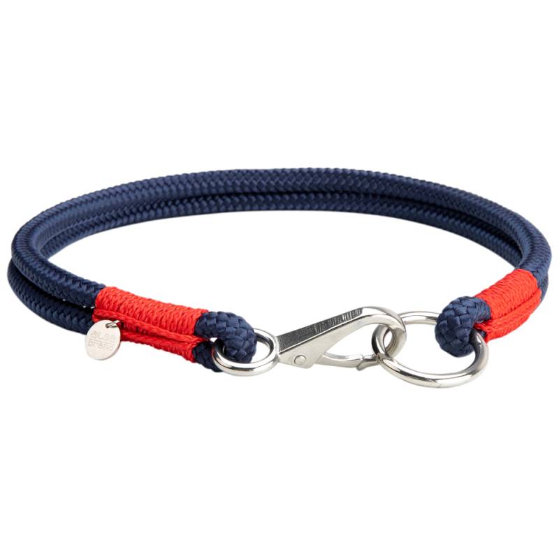 alsa-brand Hundehalsband Bolle nachtblau-cayenne, Länge: ca. 40 cm, Durchmesser:  2 x ca. 8 mm von alsa-brand