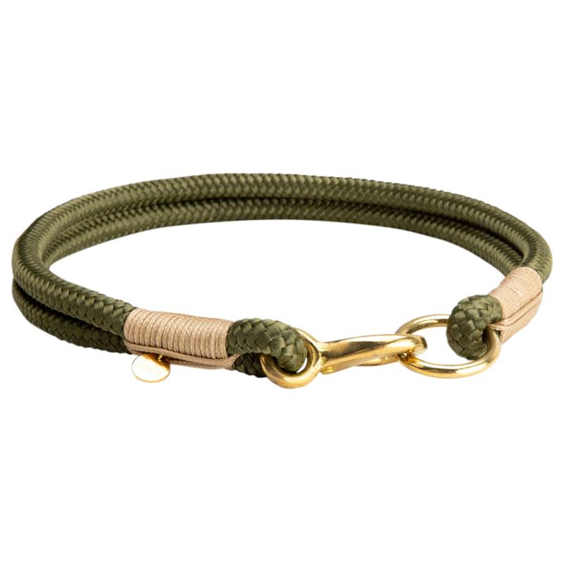 alsa-brand Hundehalsband Bolle oliv-sand, Länge: ca. 35 cm, Durchmesser:  2 x ca. 8 mm von alsa-brand