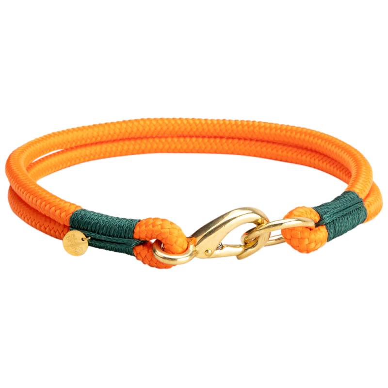 alsa-brand Hundehalsband Bolle orange-tannengrün, Länge: ca. 35 cm, Durchmesser:  2 x ca. 8 mm von alsa-brand