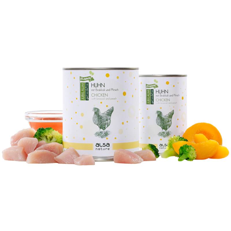 alsa-nature JUBILÄUMS-EDITION Huhn, Anzahl: 12 x 800 g, 800 g, Hundefutter nass von alsa-nature