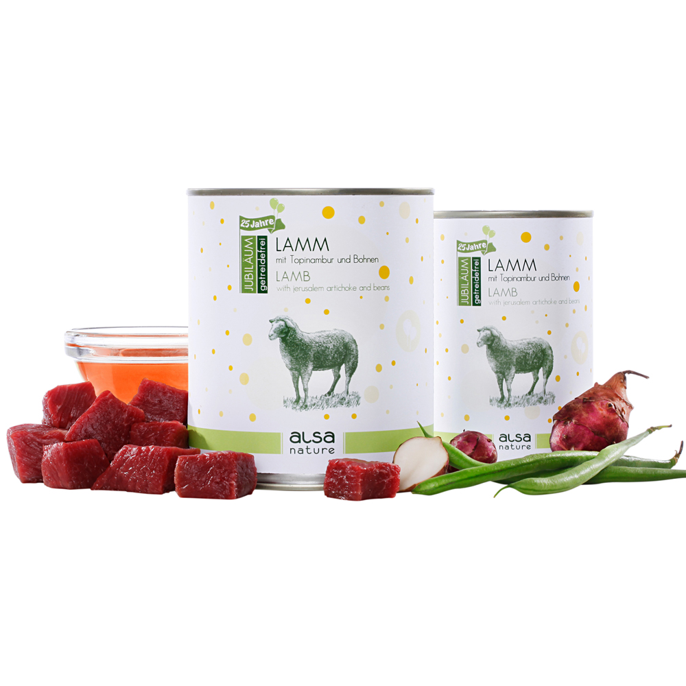 alsa-nature JUBILÄUMS-EDITION Lamm, Anzahl: 400 g, 400 g, Hundefutter nass von alsa-nature