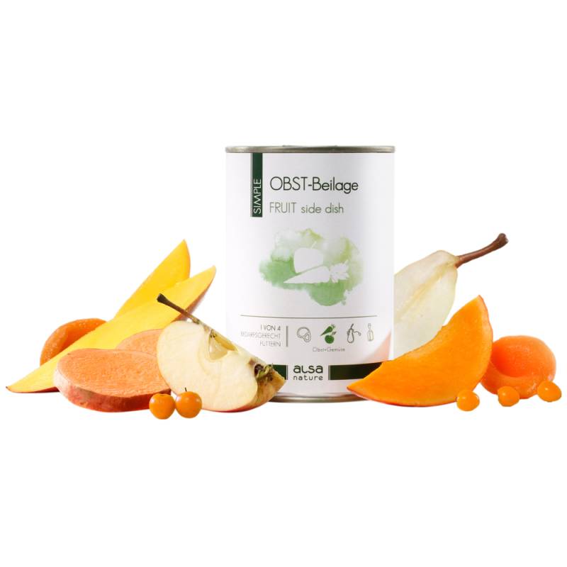 alsa-nature SIMPLE Obst-Beilage, Anzahl: 375 g, 375 g, Hundefutter nass von alsa-nature