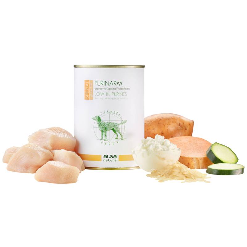 alsa-nature SPEZIAL Purinarm, Anzahl: 12 x 400 g, 400 g, Hundefutter nass von alsa-nature