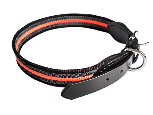 Alvalley Reflektierendes Hundehalsband – Strapazierfähiges Nylon-Gurtband Hunde-Trainingshalsband – Trainingshalsband für Hunde mit Schnalle – Ideal für kleine, mittelgroße und große Hunde (schwarz, von alvalley