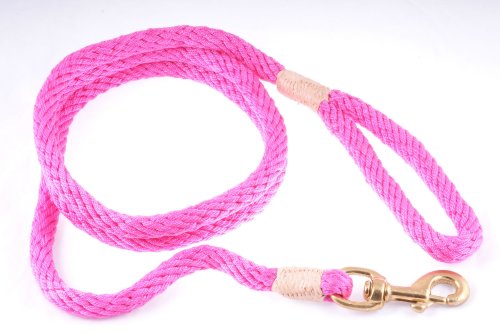 alvalley Nylon Snap Leine für Hunde 13 mm x 6 ft, X-Small, Hot Pink von alvalley