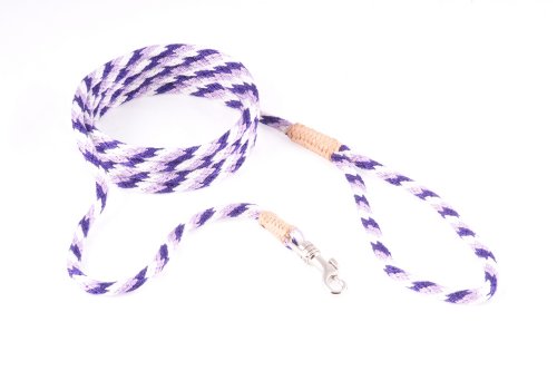 alvalley Nylon Snap Leine für Hunde 6 mm x 4 ft, X-Small, Purple - White von alvalley