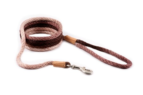 alvalley Nylon Snap Leine für Hunde 8 mm x 6 ft, Small, Brown Multicolor von alvalley