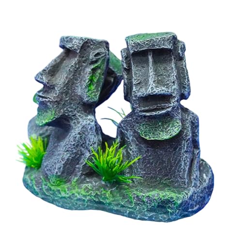 amangul Sichere Kunstharz-Stein-Statue, Ornament für Aquarien, Aquarien, Landschaftszubehör und kreative Terrarien, Dekoration, Aquarium-Dekorationen amangul Sichere Kunstharz-Stein-Statue, Ornament für Aquarien, Aquarien, Landschaftszubehör und kreative Terrarien, Dekoration, Aquarium-Dekorationen von amangul