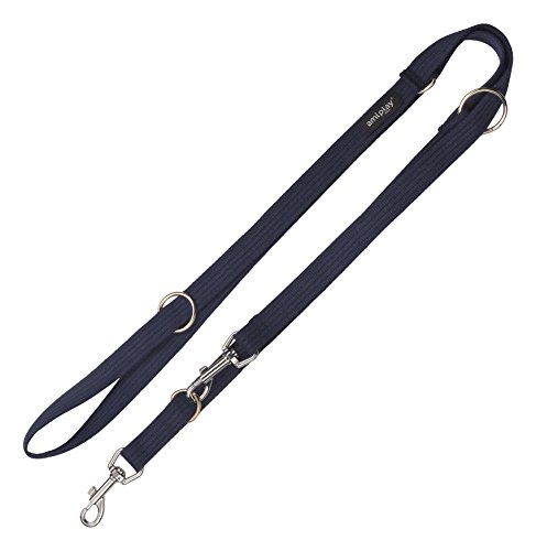 AMI Play 6 Extra Stark und verstellbare Baumwolle Hund Leine, klein, Marineblau von amiplay