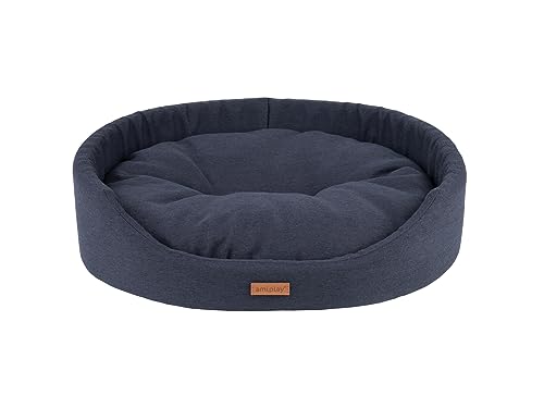 Amiplay Hundeliegeplatz, Katzenliegeplatz Oval Montana - Robustes Hundebett & Katzenbett, Ideal für Große und Mittelgroße Hunde, Orthopädische Hundematratze, Leicht zu Reinigen, Natürliches Design von Amiplay