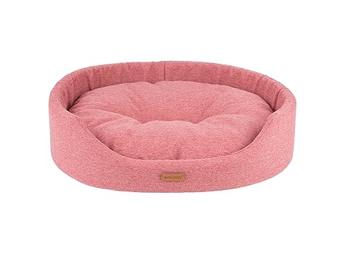 Amiplay Hundeliegeplatz, Katzenliegeplatz Oval Montana - Robustes Hundebett & Katzenbett, Ideal für Große und Mittelgroße Hunde, Orthopädische Hundematratze, Leicht zu Reinigen, Natürliches Design von Amiplay