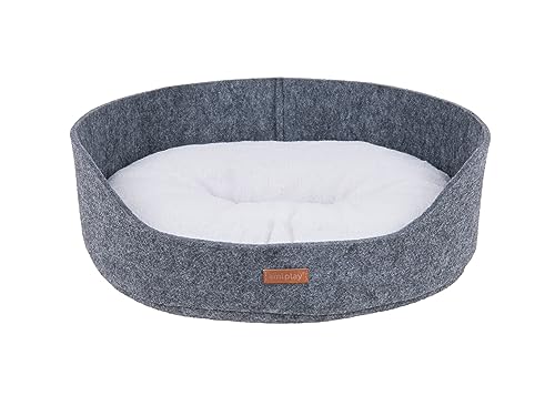 Hundeliegeplatz/Katzenliegeplatz Oval 2 in 1 Hygge S/M/L Amiplay (L 61[x] x53[y] x21[h] cm, Beige) von amiplay