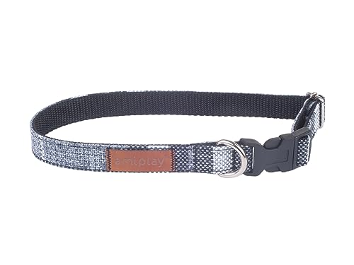 Verstellbares Hundehalsband London (L 35-50 [b] x 2cm, Grau) von Amiplay