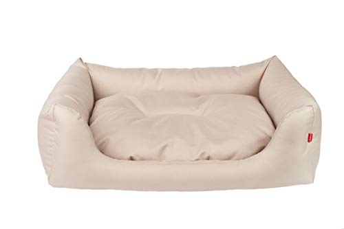 amiplay Hundesofa 'Basic' | Hundekorb | Hundekissen | Hunde-Liegeplatz | Tierbett | Kuscheliger Schlafplatz für Hunde, Farbe:Beige, Größe:L | 78 [x] x 64 [y] x 19 [h] cm von amiplay