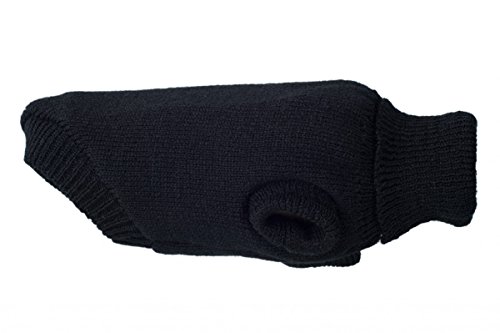 amiplay Rollkragen Hundepullover 'Oslo' | Hundejacke | Hundekleidung | Hundemantel | Wintermantel, Farbe:Schwarz, Größe:19 cm von amiplay