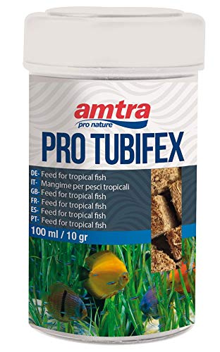 Amtra Pro Tubifex Gefriergetrocknete Würfel Aquarium Fische Futter Fischfutter Zierfische Nahrung Natürlich 100 ml (10g) von amtra pro nature